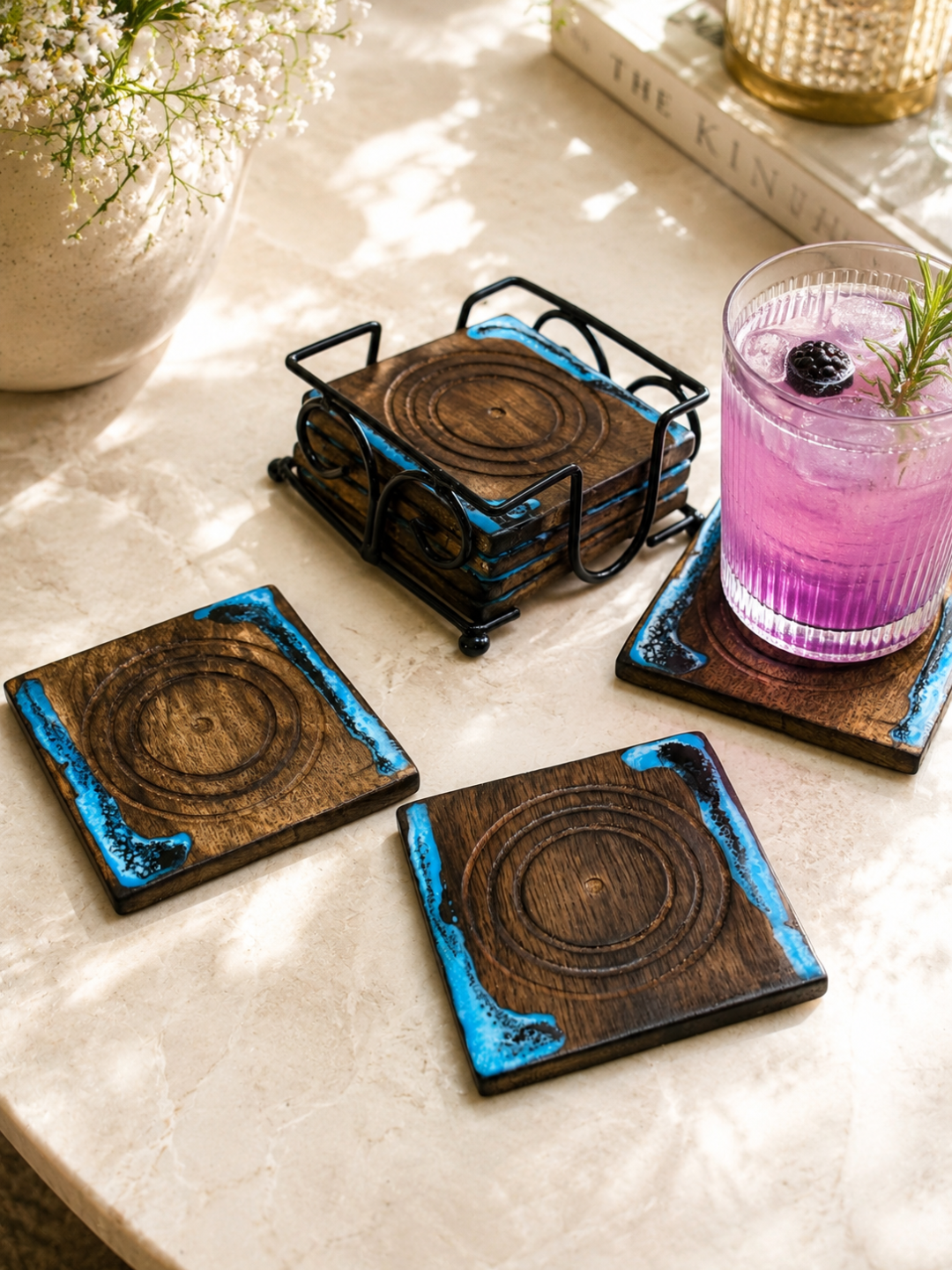 Azure Drift Coaster Set
