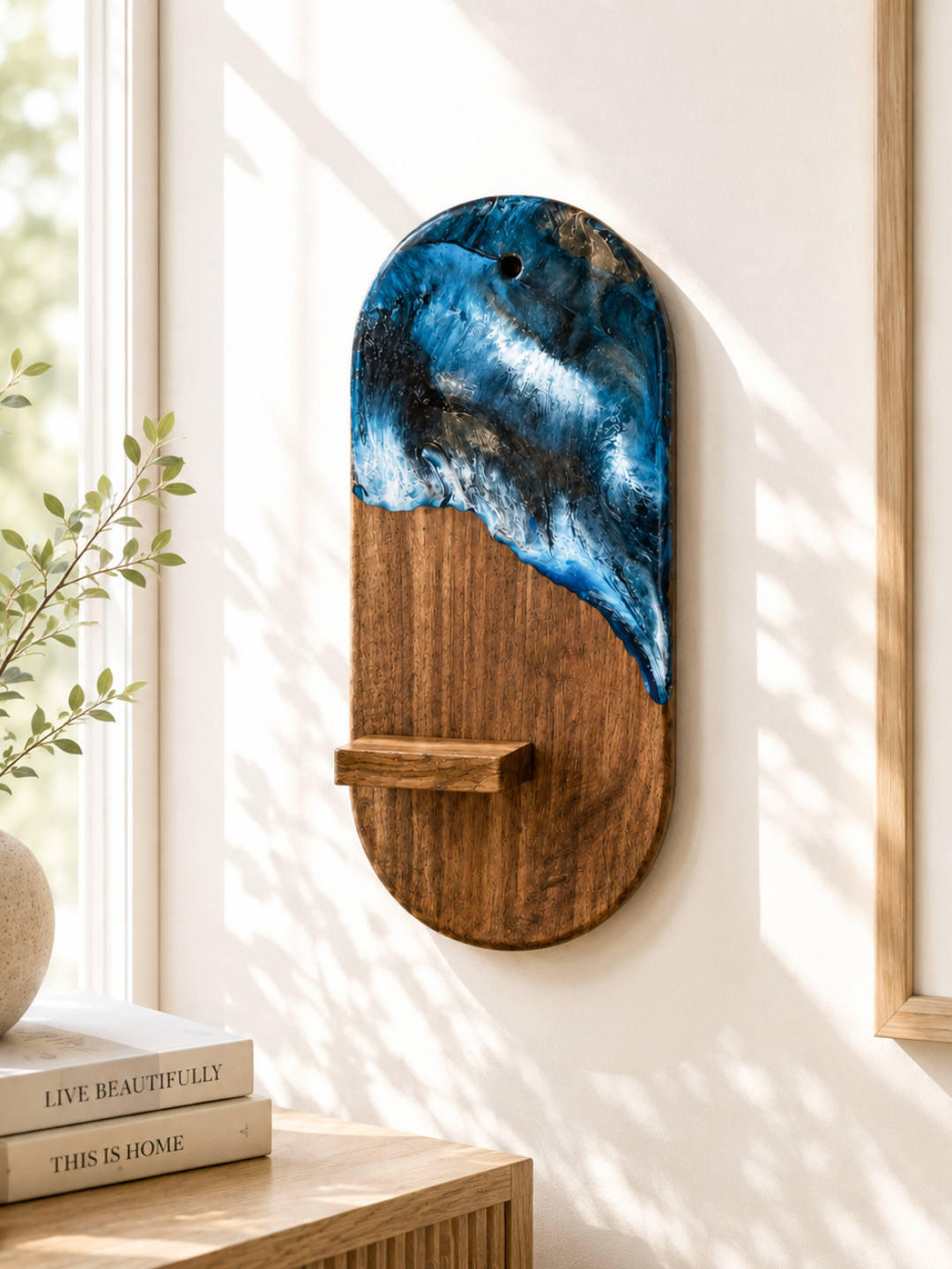 Azure Crest Wall Accent Shelf
