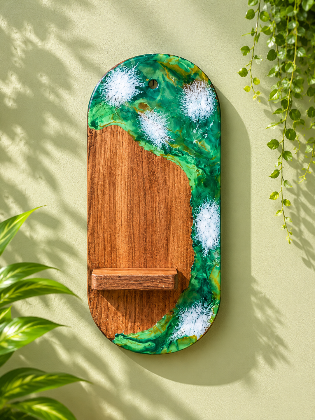 Emerald Flow Wall Shelf