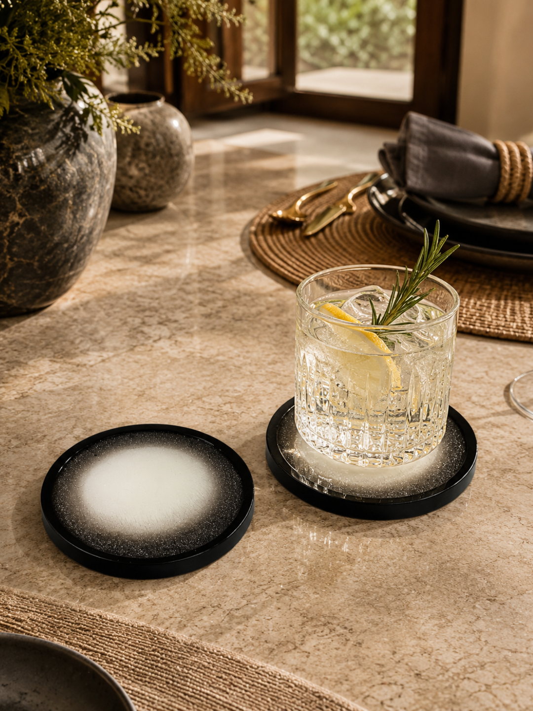 Moonstone Drift Coasters