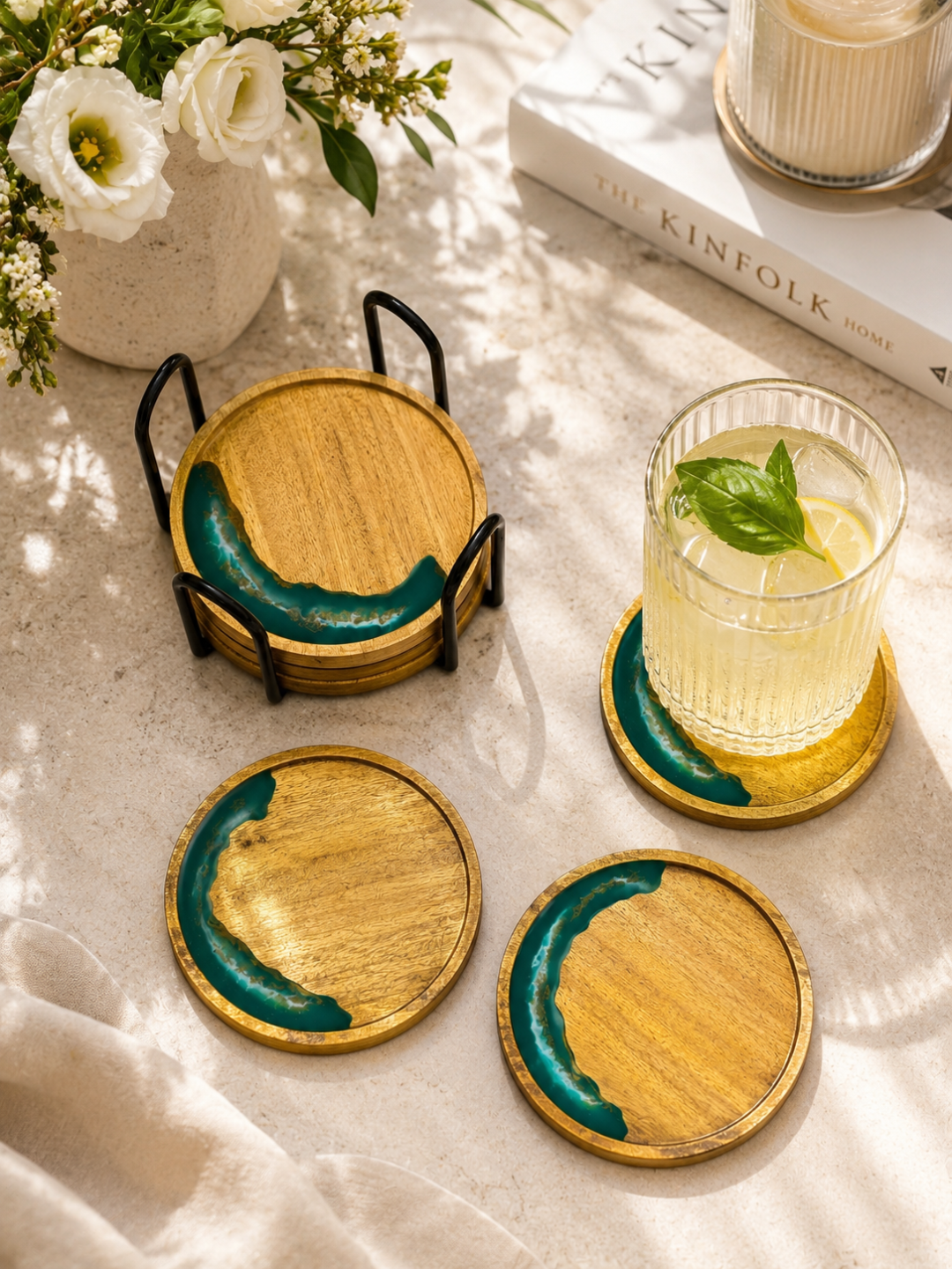 Verdant Shore Coaster Set