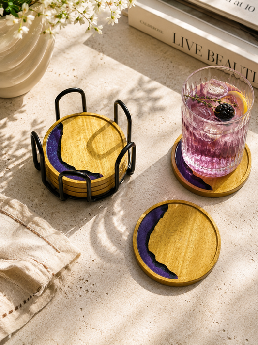 Amethyst Shore Coaster Set