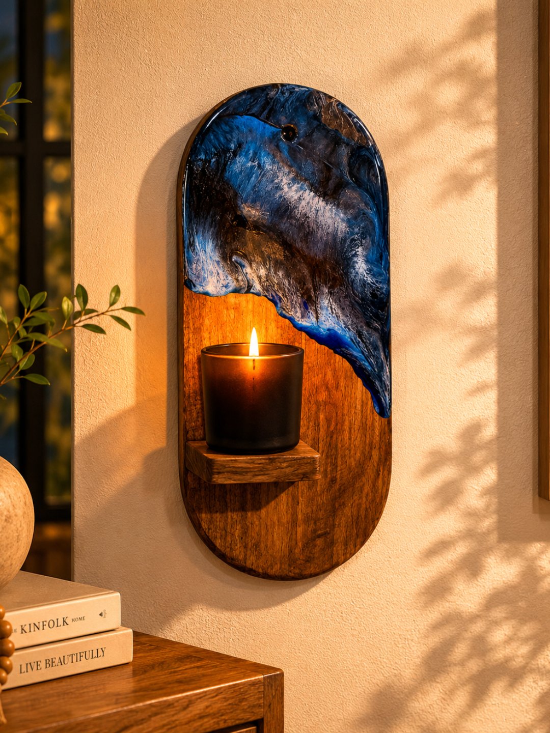 Azure Crest Wall Accent Shelf