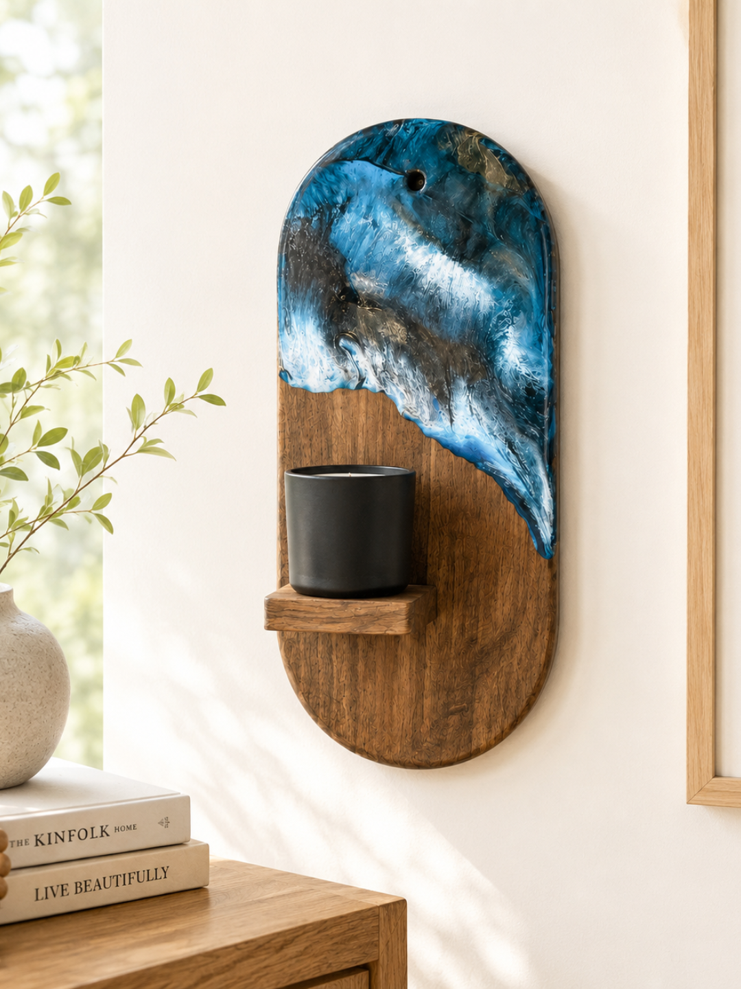 Azure Crest Wall Accent Shelf