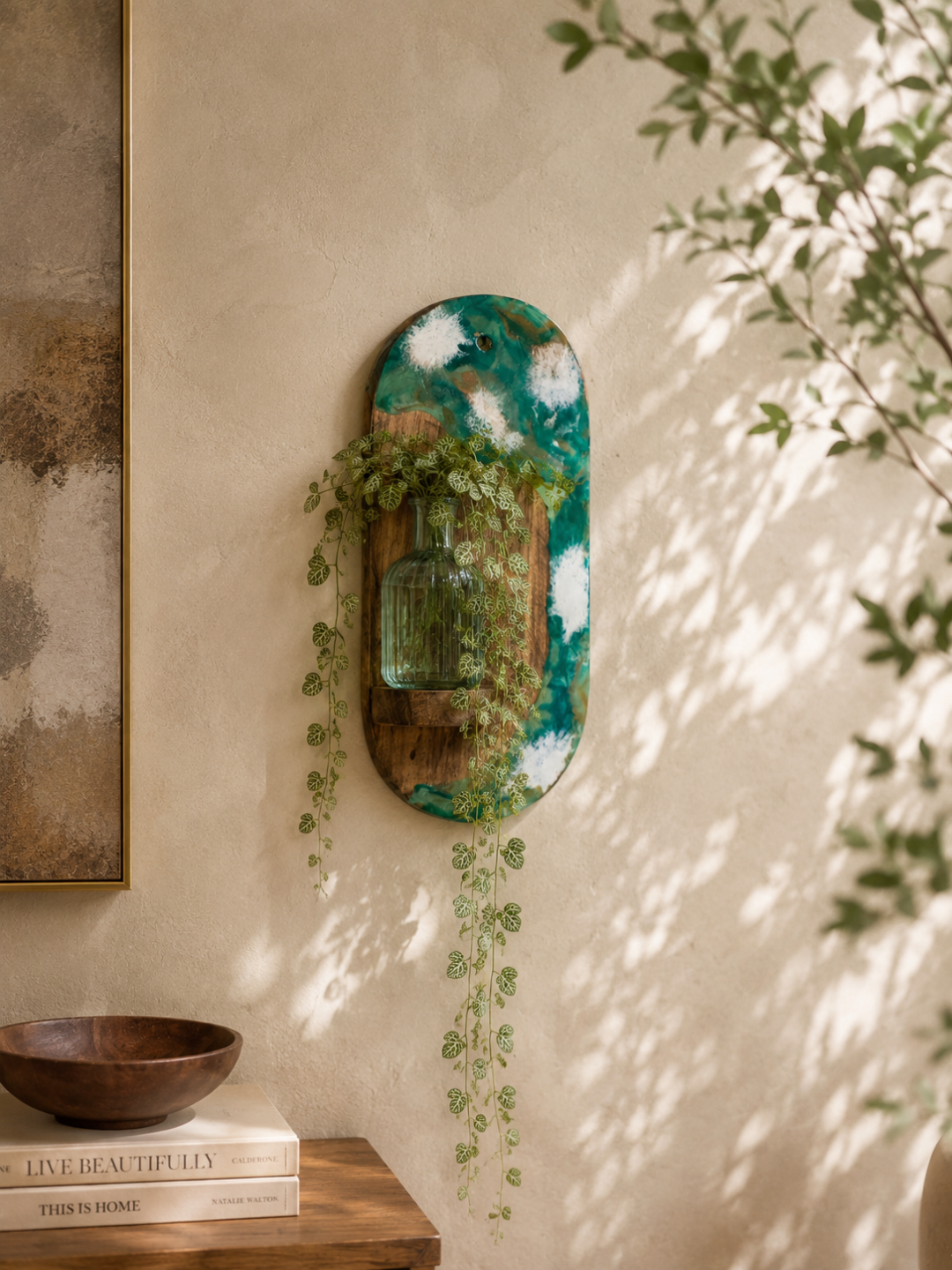 Emerald Flow Wall Shelf