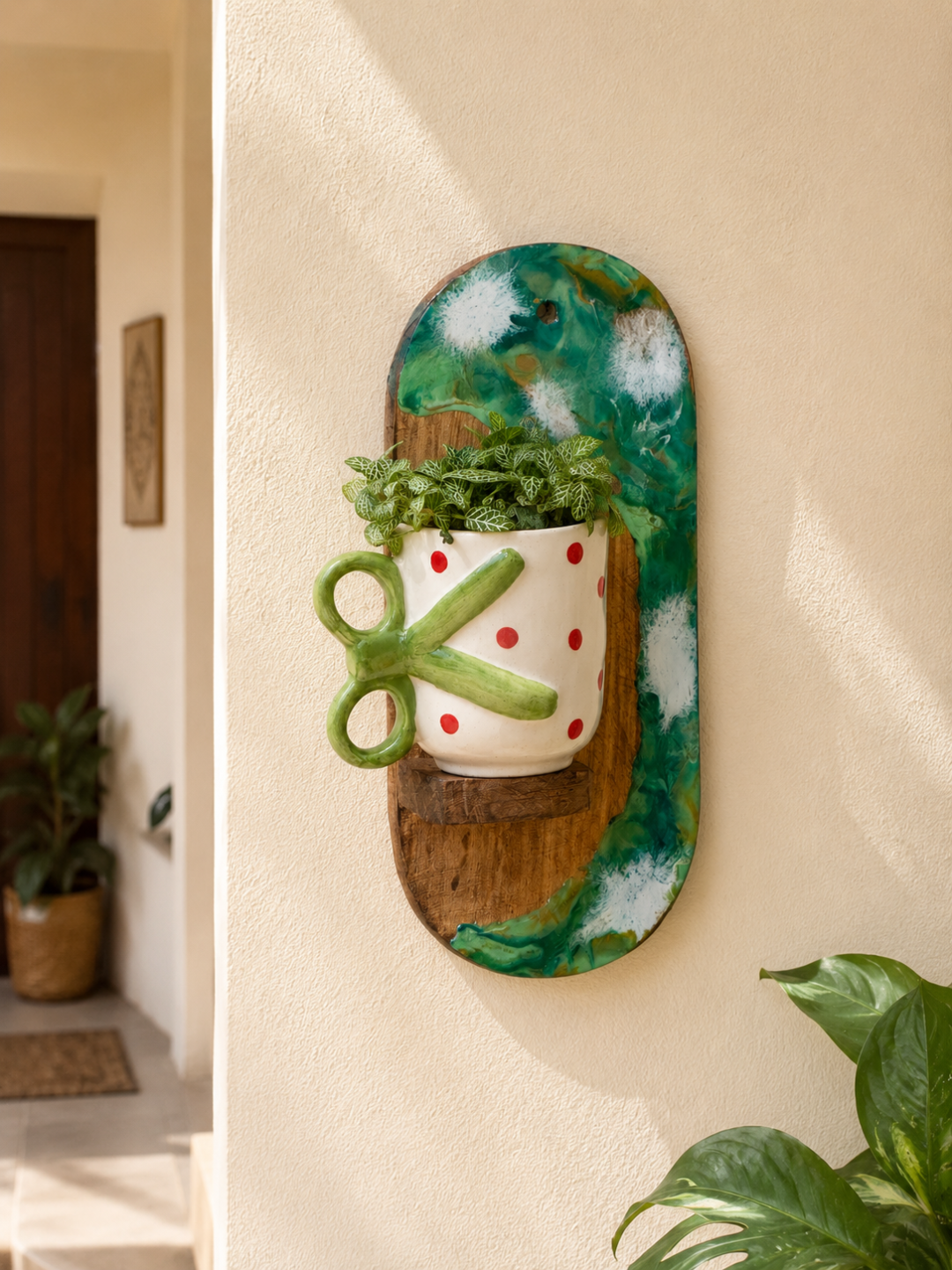 Emerald Flow Wall Shelf
