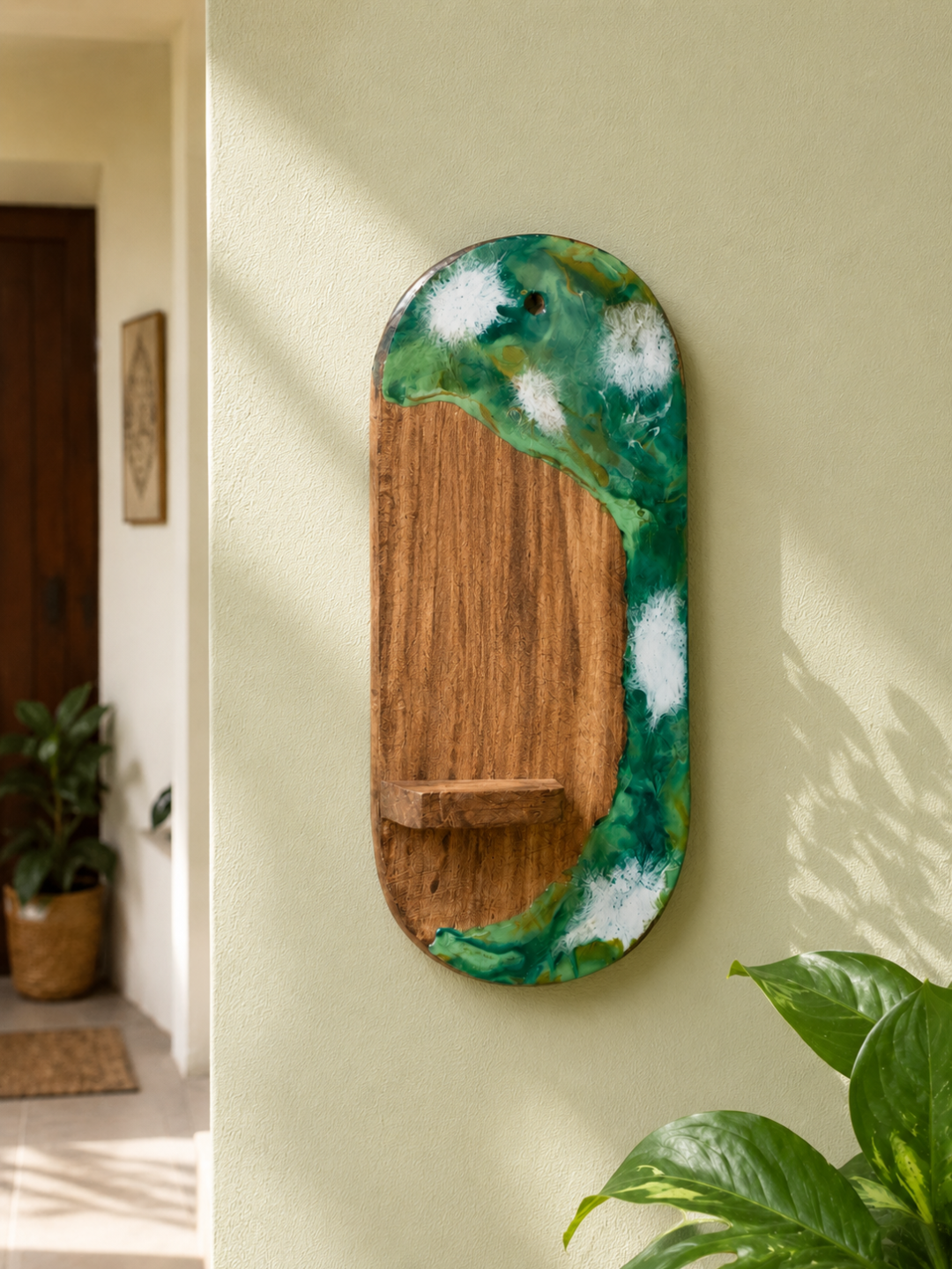 Emerald Flow Wall Shelf